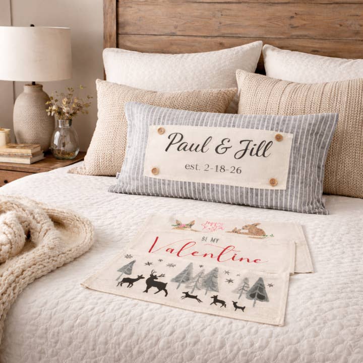 ENSEMBLE HIVER PERSONNALISÉ : 3 saisons + RAYURES CHARBON/GALVANISÉES pour la vente par PillowPanels