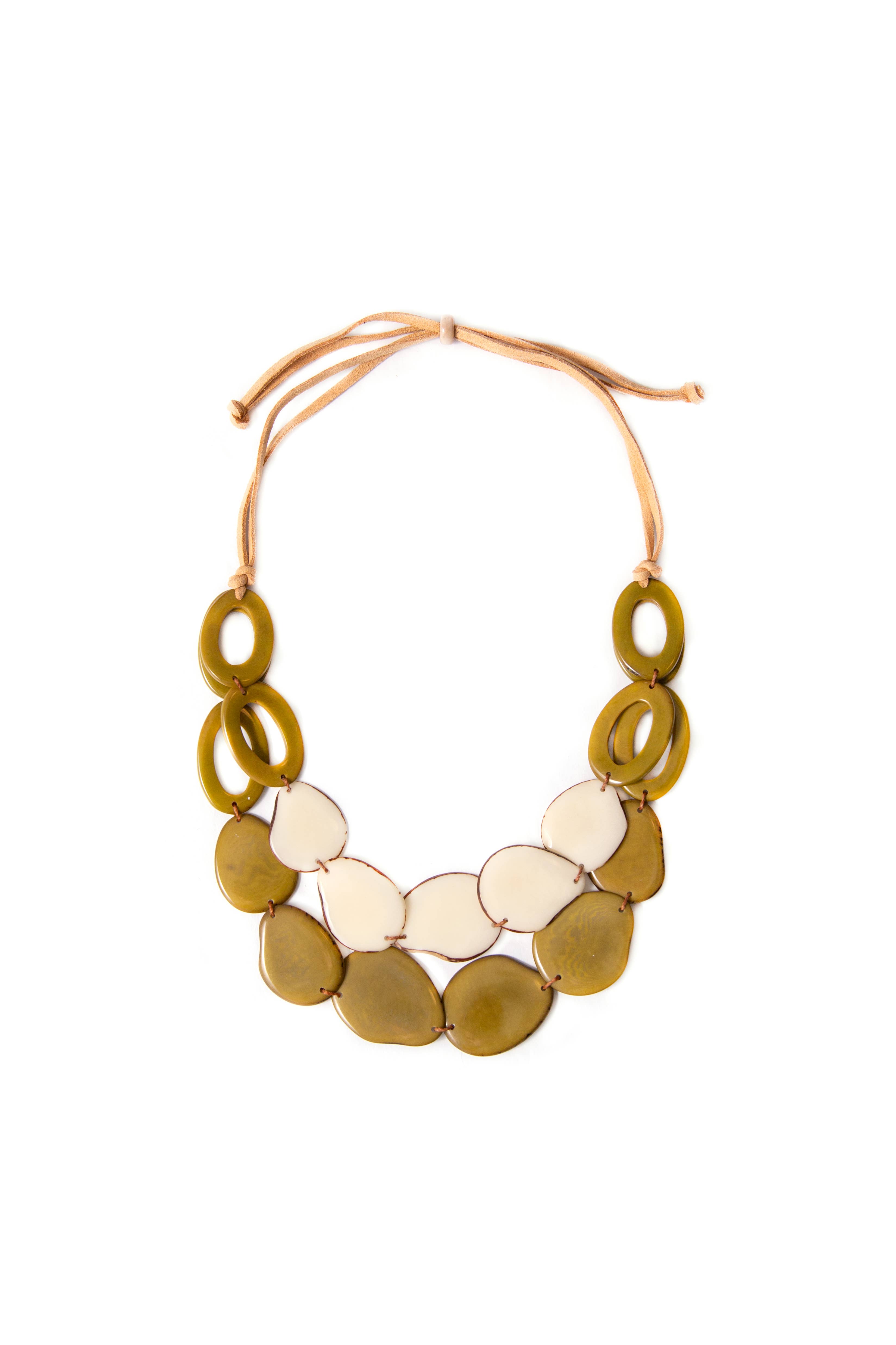 Organic Tagua Jewelry - Wholesale Bib Necklace - Africa Necklace3