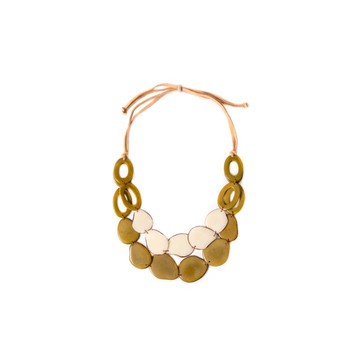 Organic Tagua Jewelry - Wholesale Bib Necklace - Africa Necklace3