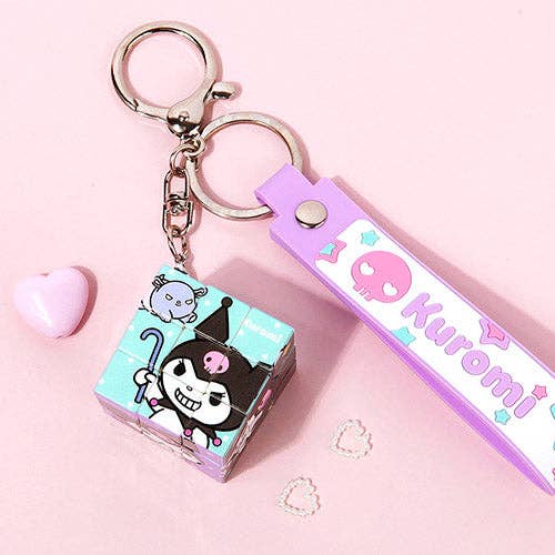 K-Wonderland - Wholesale Keychain - Women's - Sanrio Cube Keyrings: Kuromi, Cinnamoroll, Hello Kitty1