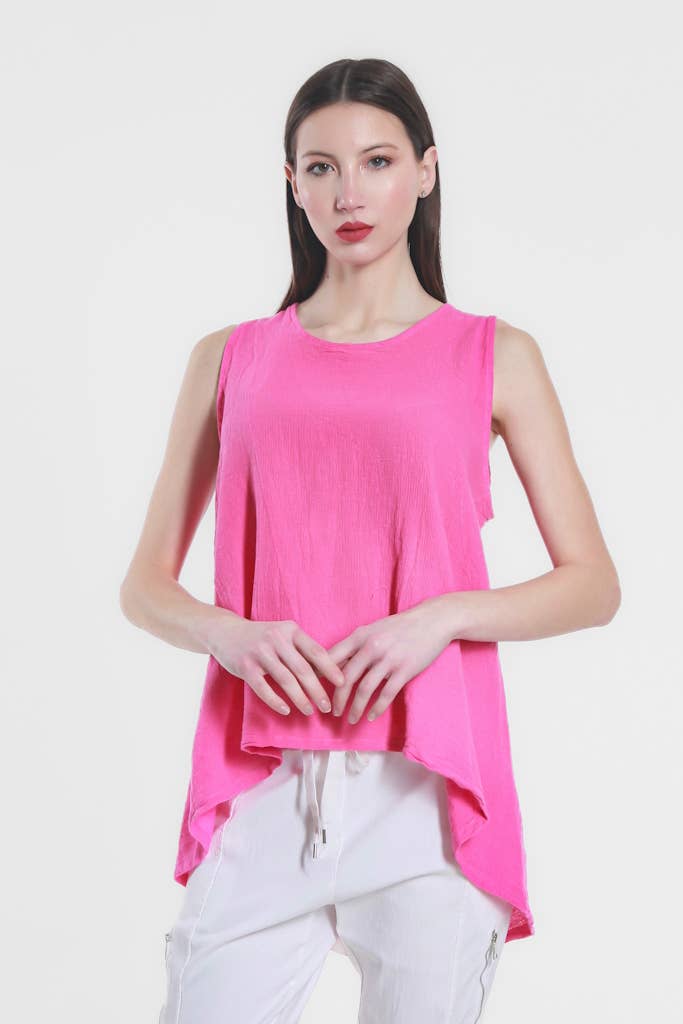 TINA Stephens Italy/Tees By Tina - Wholesale Tank Top - Women's - Lexa Lin-Co Tunic Tank (BT117)6