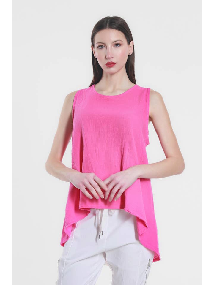 TINA Stephens Italy/Tees By Tina - Wholesale Tank Top - Women's - Lexa Lin-Co Tunic Tank (BT117)6