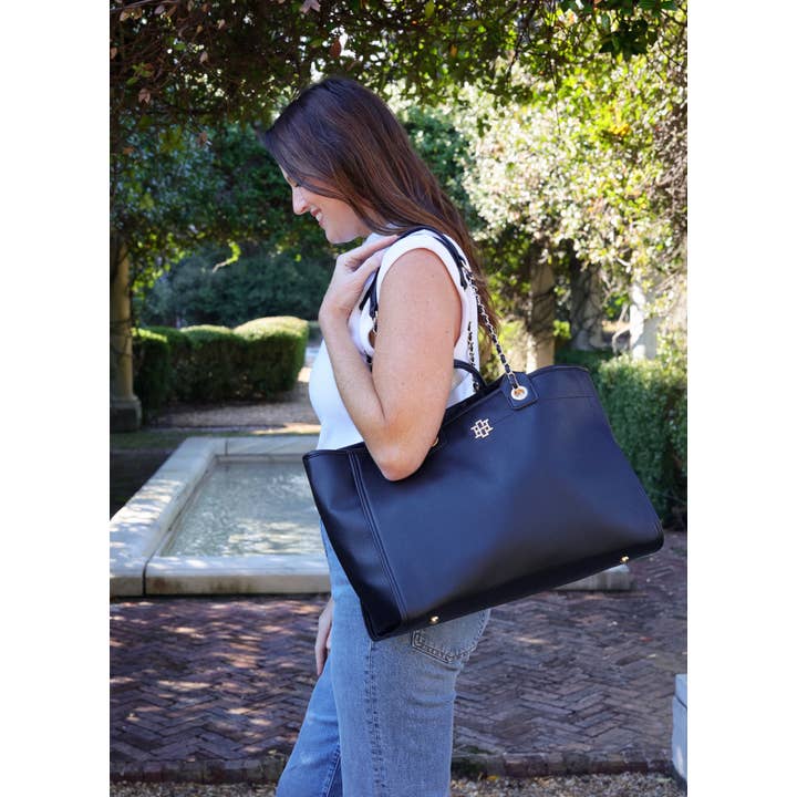 Caroline Hill - Wholesale Tote Bag - Women's - Melissa Tote Bag BLACK