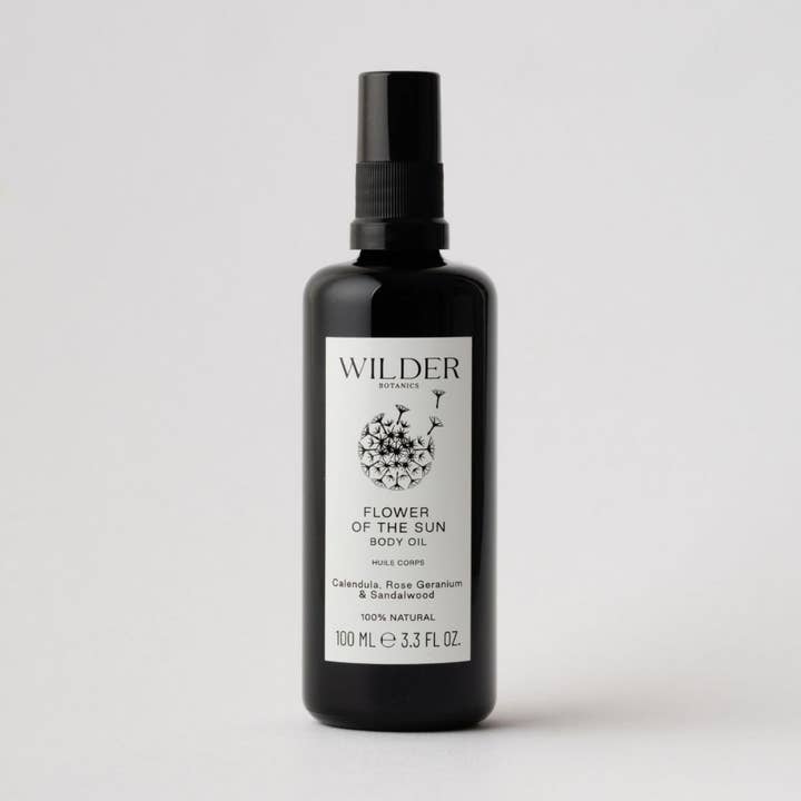 Solblomma Kroppsolja - Ekologisk - 100 ml Spray för wholesale av Wilder Botanics