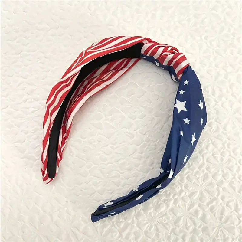 Kate Tuesday Jewelry – wholesale Fashion headband – women's – Stripes and Stars Patriotic Headband2