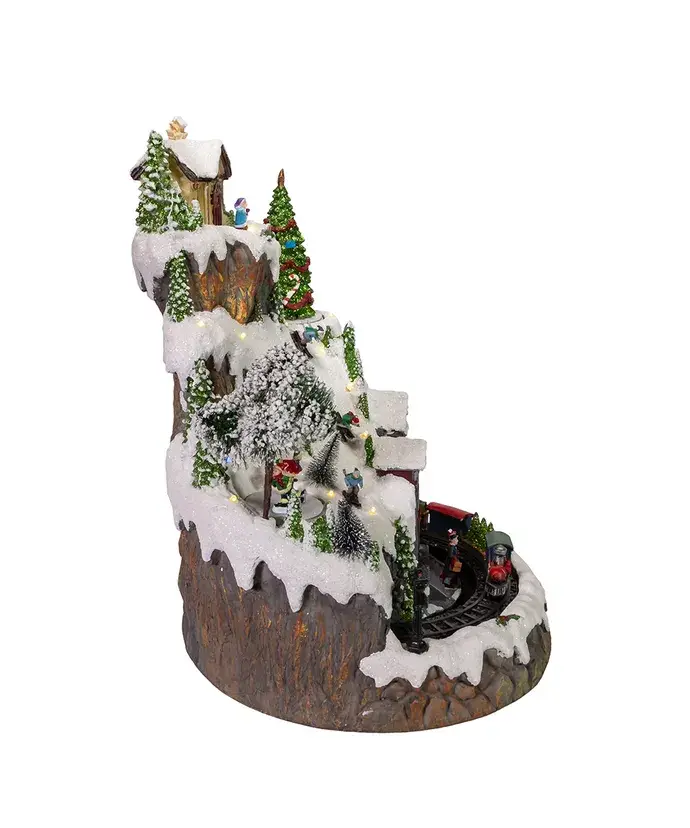 Kurt S. Adler, Inc. - Wholesale Decorative Tabletop Object - 17"MUSICAL LED VILLAGE ON MTN TABLETOP6