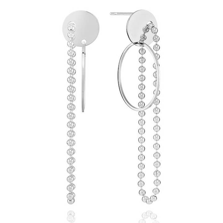 Bold-Round Ball & Hoop Drop Earrings for wholesale by The Style K