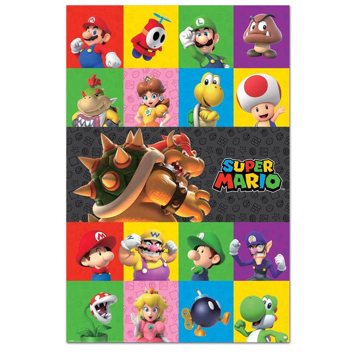 Close Up GmbH - Wholesale Poster - Nintendo Super Mario Poster Characters 61 cm x 91.5 cm