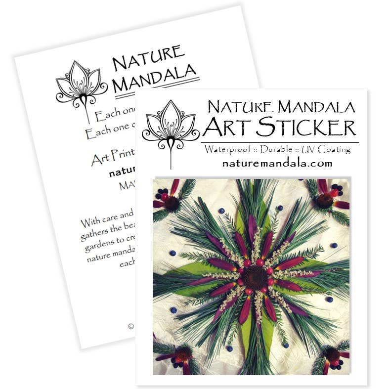 Nature Mandala Art - Wholesale Sticker - Nature / Flower Mandala Stickers :: 10 Designs25