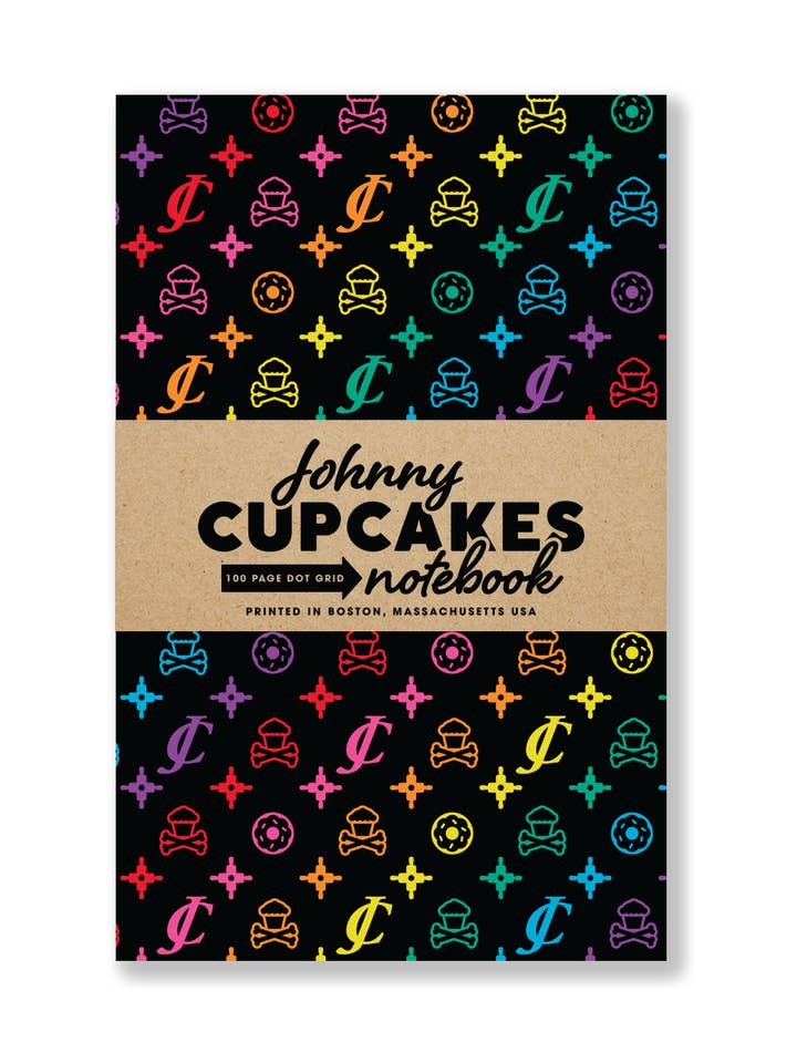 Rainbow Fashion Notebook - 100 Page Dot Grid for wholesale by Johnny Cupcakes