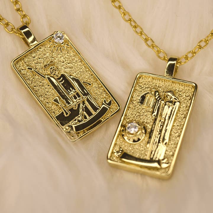 Tarot Card Necklace for wholesale by Boxford Comma