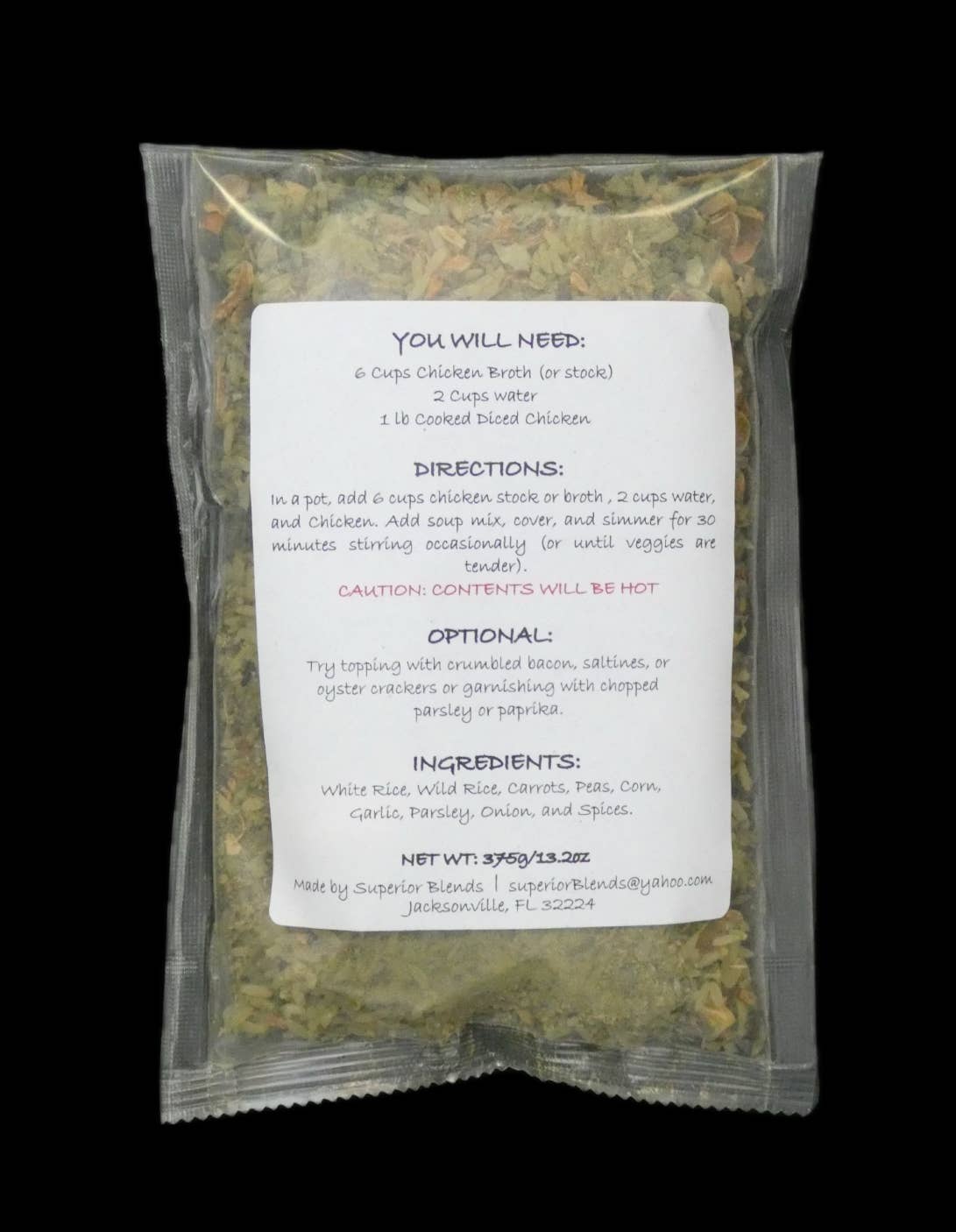 Superior Blends – wholesale Soppa – Kyckling Wild Rice Soup Mix1