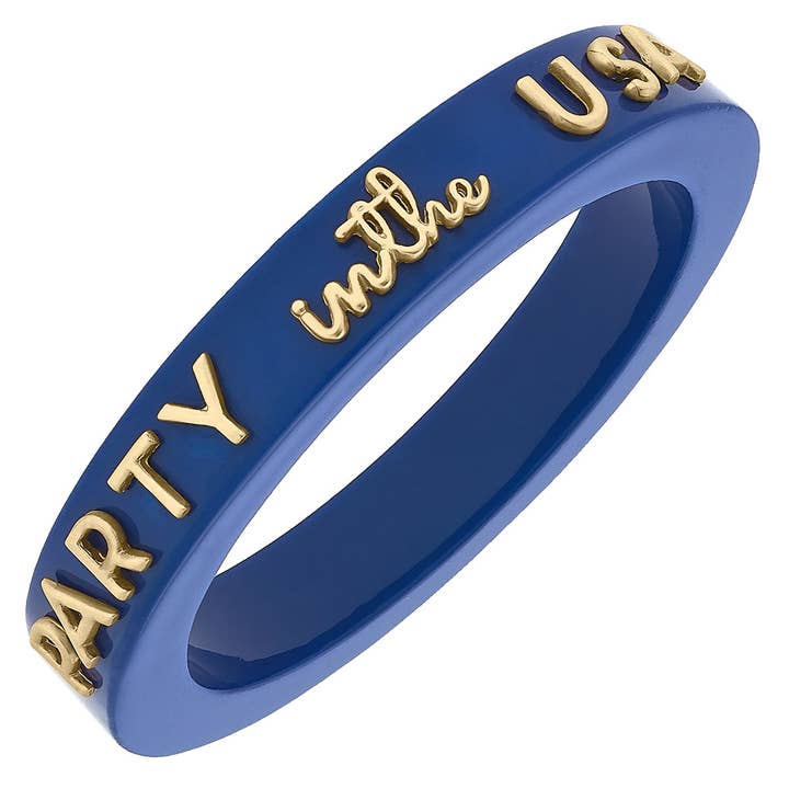 Canvas Style - Wholesale Bangle Bracelet - Party in the USA Resin Bangle