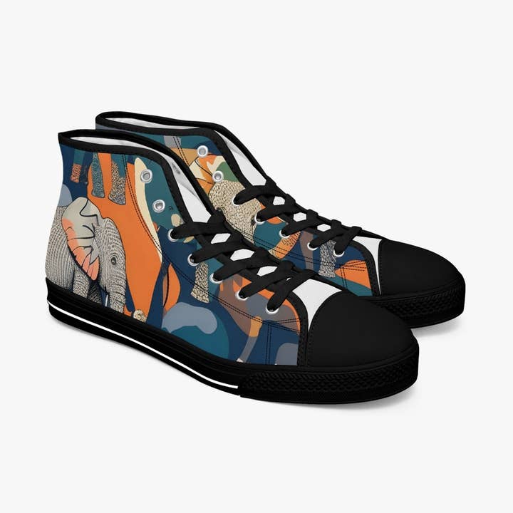 Save The Elephants - Kibo High Tops aus Canvas für den Großhandel von Alma