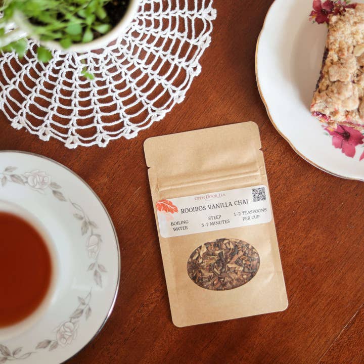 Open Door Tea - Vente Thé en vrac - Rooibos Vanilla Chai | Thé Rooibos | En vrac ou au détail