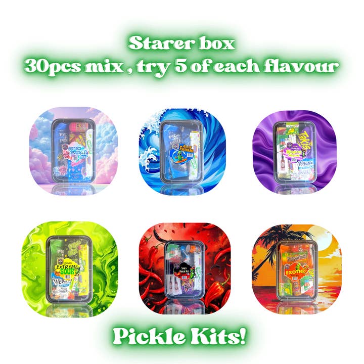 Pickle Kit Starter Box - 30Pcs (Five each) for wholesale by Trend Zone