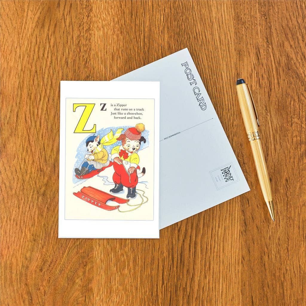 Found Image Press - Wholesale Postcard - Postcard KF-231 Z is for Zipper1