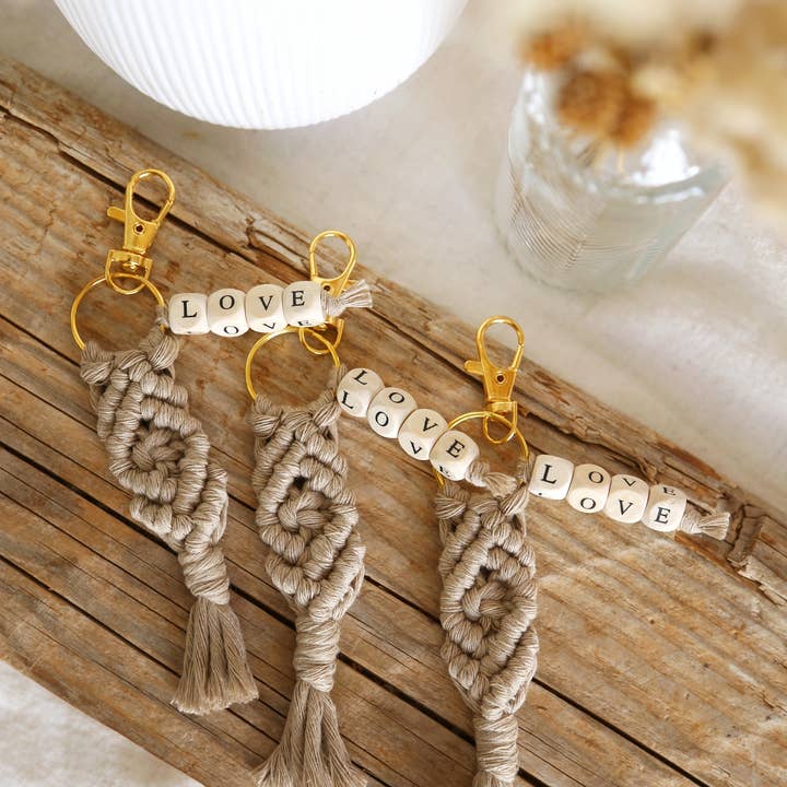 The Frenchie Knot - Wholesale Keychain - Women's - Macrame love keychains4