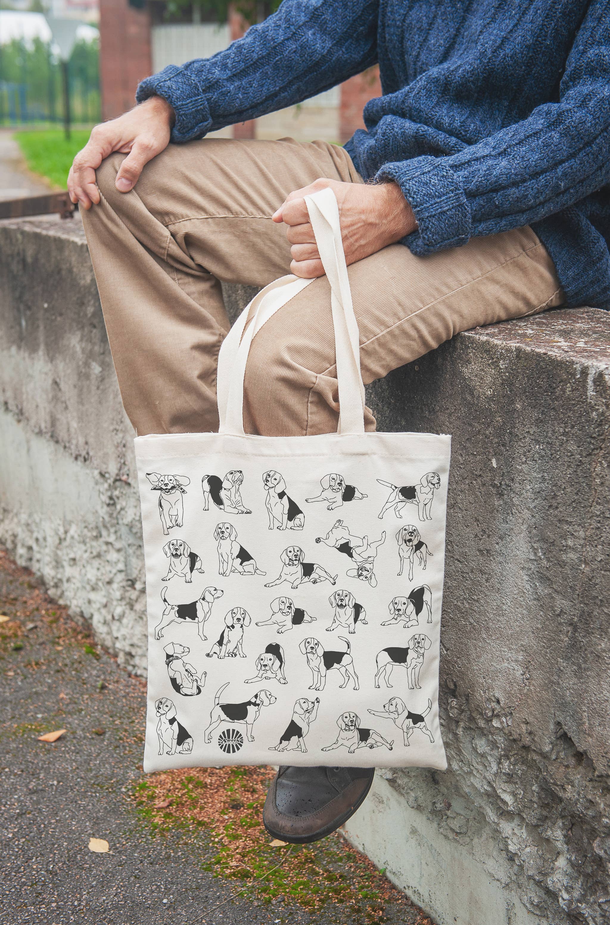Sween Shop - Wholesale Tote Bag - Unisex - Beagle Canvas Tote Bag for Dog Lovers and Dog dad Gift4