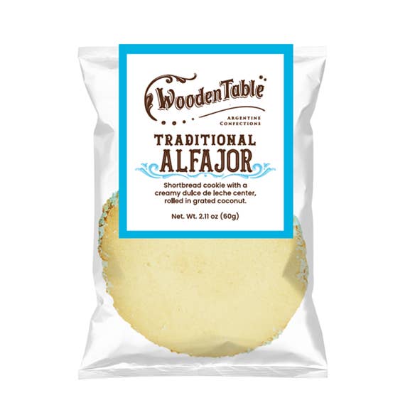Alfajor traditionnel XL (emballé individuellement) pour la vente par Wooden Table Baking Company