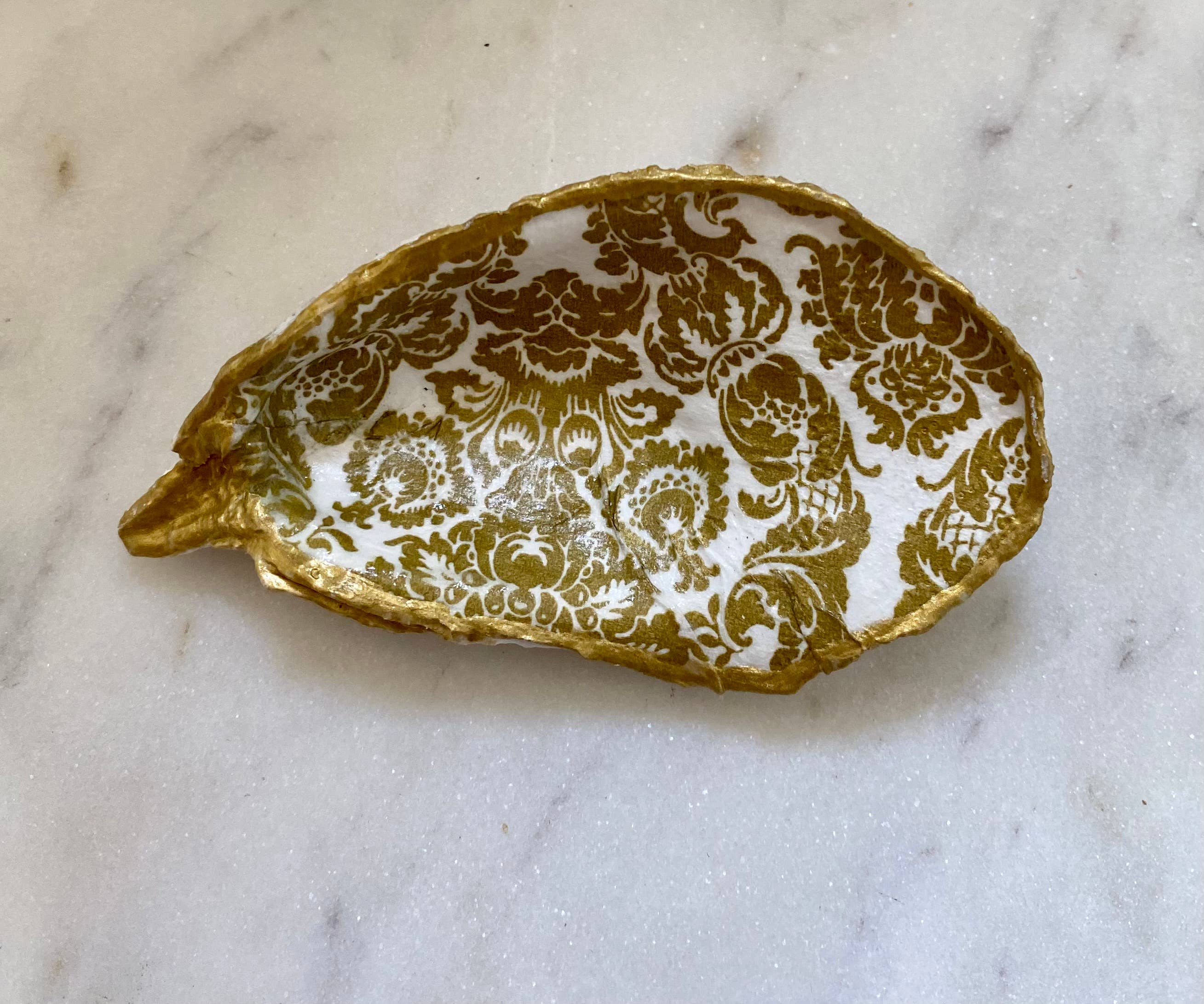Del Mar Designs DC - Wholesale Jewelry Dish - Gold Filigree Oyster Shell Jewelry Dish4