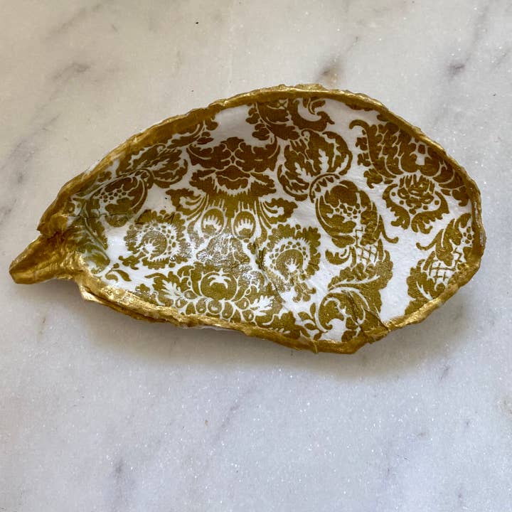 Del Mar Designs DC - Wholesale Jewelry Dish - Gold Filigree Oyster Shell Jewelry Dish4