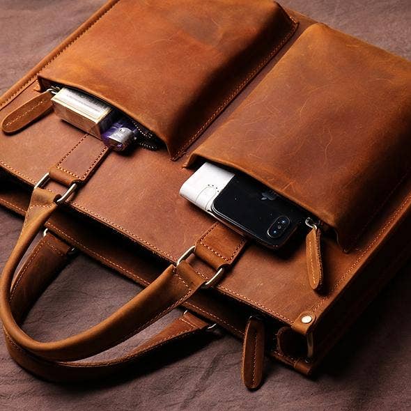 Steel Horse Leather – wholesale Portfölj – Dam – Dagmar läder portfölj | Vintage läder Messenger Väska