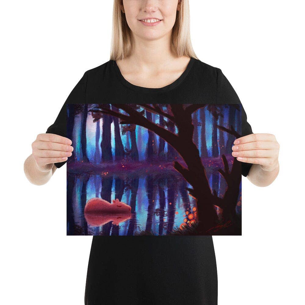 JoyousJoyfulJoyness - Wholesale Painting/Drawing - "Capybara in a Forest" Painting [Unfoiled]3