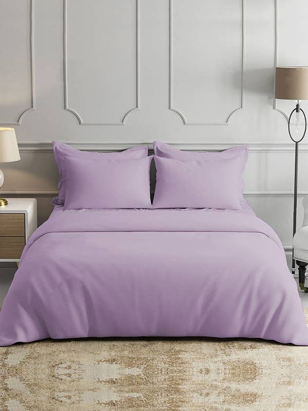 Lavender Blue Bed Sheets, Bamboo - Cool Bamboo King & Queen for wholesale by Okao Home Goods