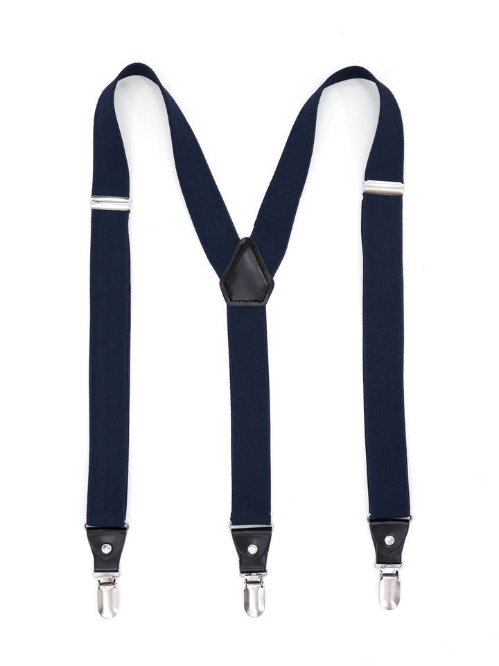 Marineblau Unisex-Hosenträger zum Anstecken für den Großhandel von Ferrecci
