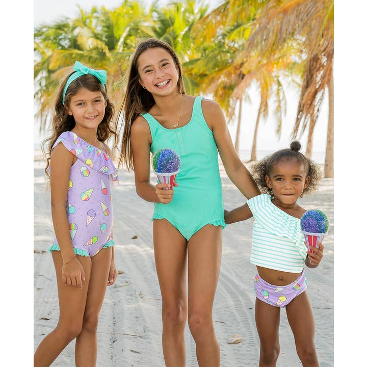 RuffleButts + RuggedButts - Wholesale Fashion Headband - Kids - Girls Island Blue Swim + Active Bow Headband
7