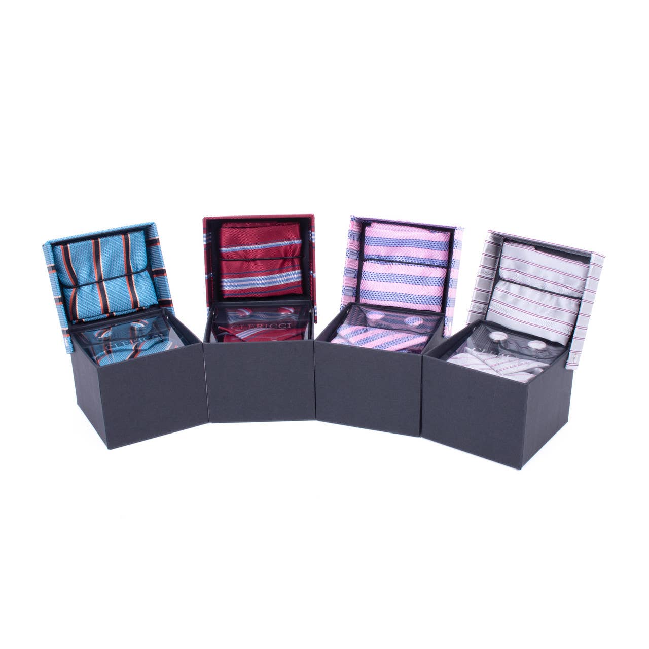 Selini New York - Wholesale Suit Set - Men's - 12pc Assorted Pack Boxed  Tie Hanky Cufflink Set PWFB5000-SS8