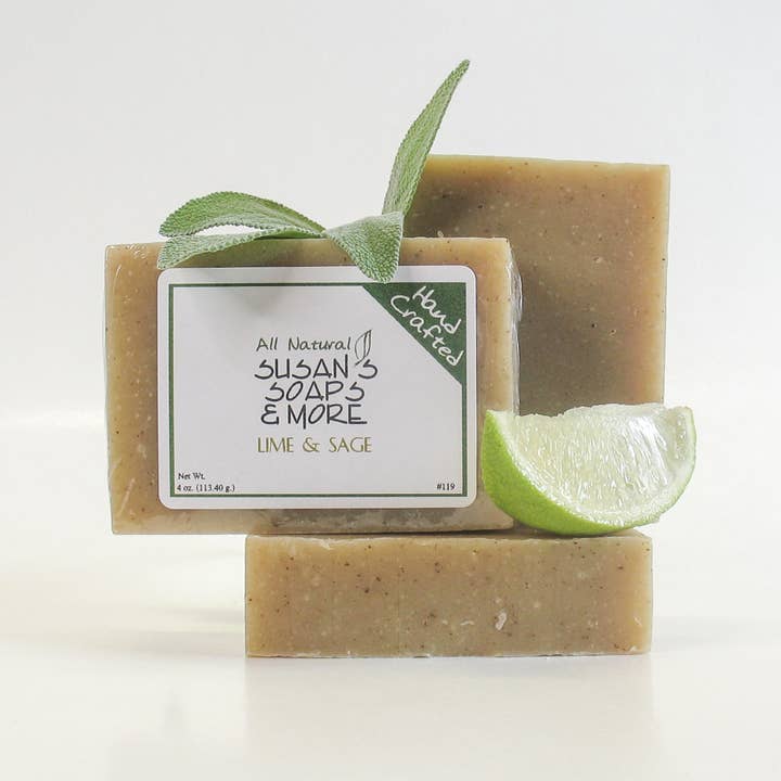 Lime & Sage Soap for wholesale by Susan’s Soaps & More