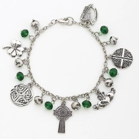 Roman - Wholesale Beaded Bracelet - Irish Charm Chain Bracelet0