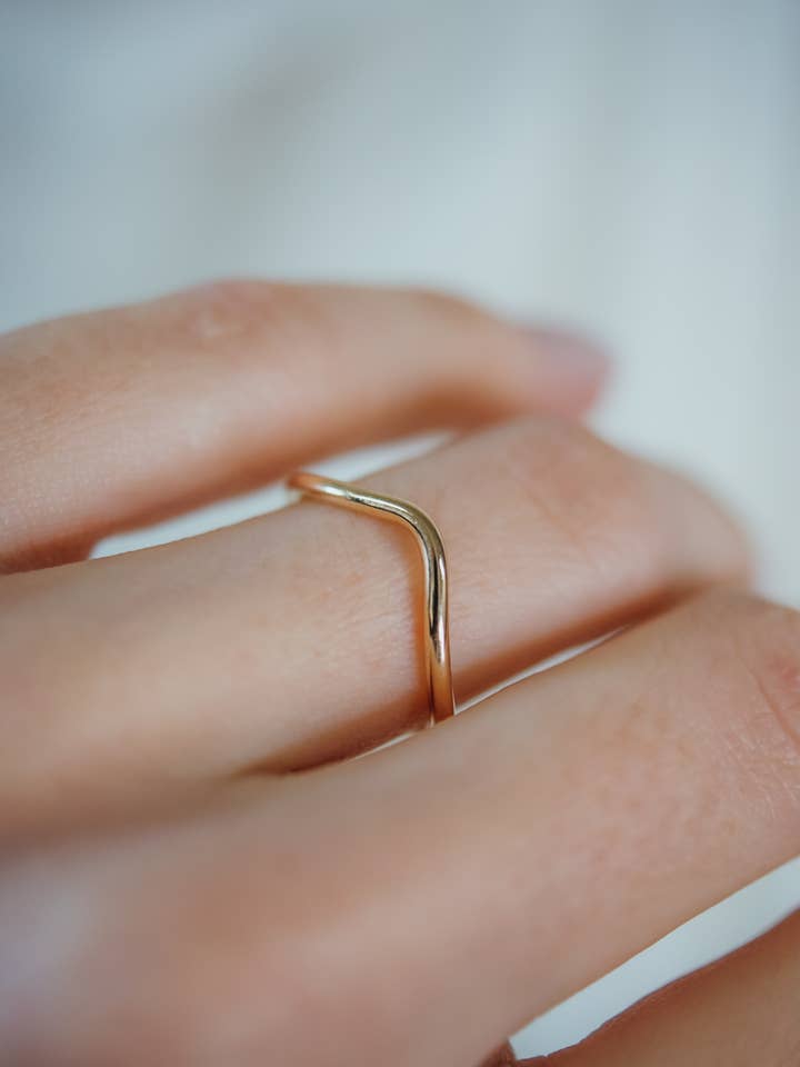 Teardrop Ring, 14K guld fyld for engroshandel hos Hannah Naomi