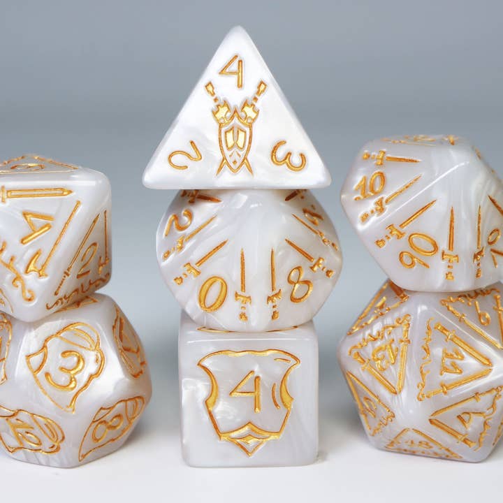 Queen's Armory: Holy - 25mm RPG Dice Set for wholesale by Foam Brain Games