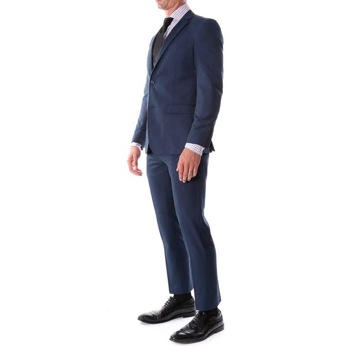 Mens Heavy Weight Suits, 2-PC Modern Fit,Dark Navy for wholesale by Suits America