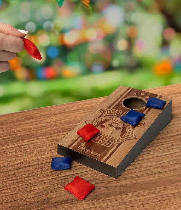 DM Merchandising - Wholesale Cornhole - Modern Monkey Bagging Rights Wooden Tabletop Cornhole2