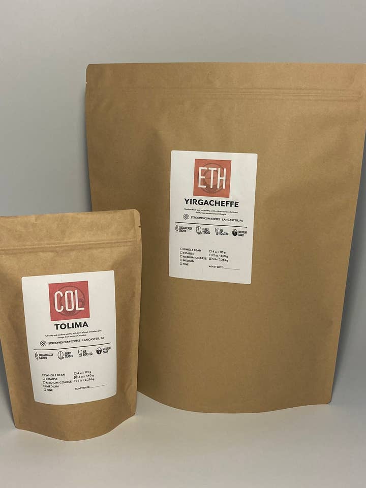 Freshly Roasted Coffee (Bags) for wholesale by Lancaster Stroopie Co.