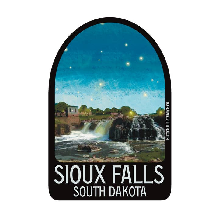 Sioux Falls South Dakota Sticker/Magnet/Print/Postcard for wholesale by About Town Co
