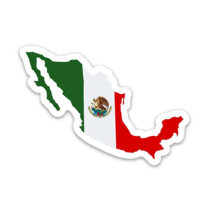 Mexiko 3x3 Zoll Vinyl-Aufkleber für Ihren Laptop, Ihre Wasserflasche oder Ihr Bullet Journal, Skateboard-Aufkleber. für den Großhandel von Sagie May Design Co
