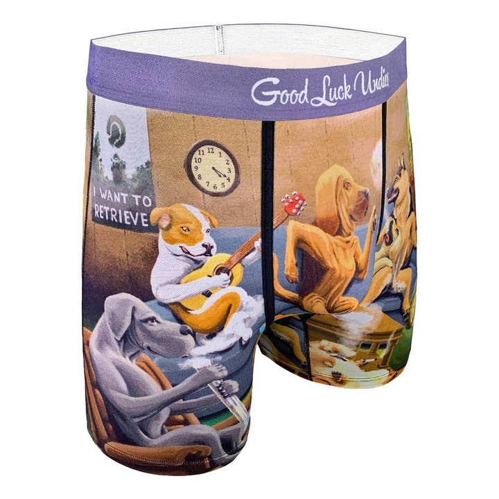 Good Luck Sock - Wholesale Underwear - Men's - Men's Dogs Smoking Weed Underwear1