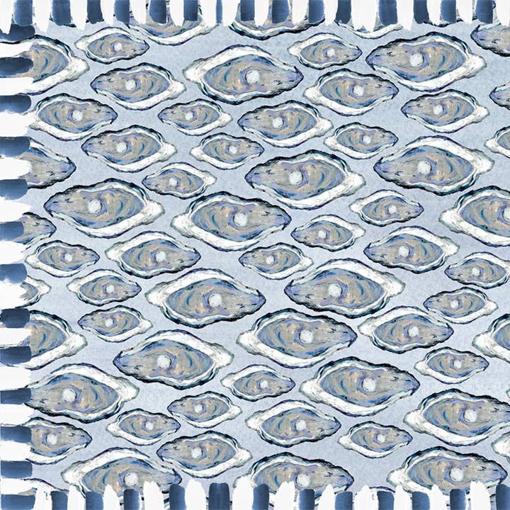 French Graffiti - Wholesale Floor Mat - Blue Oysters Vinyl Floor Mat3