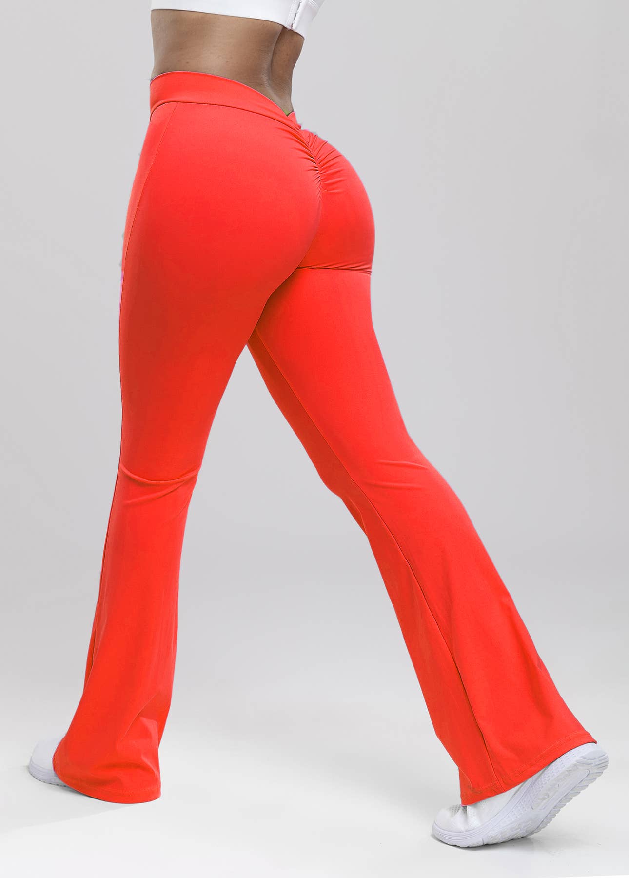 Color 5 - Wholesale Athletic Pants - Women's - Navy premium active wear yoga flare pants w/scrunch butt2