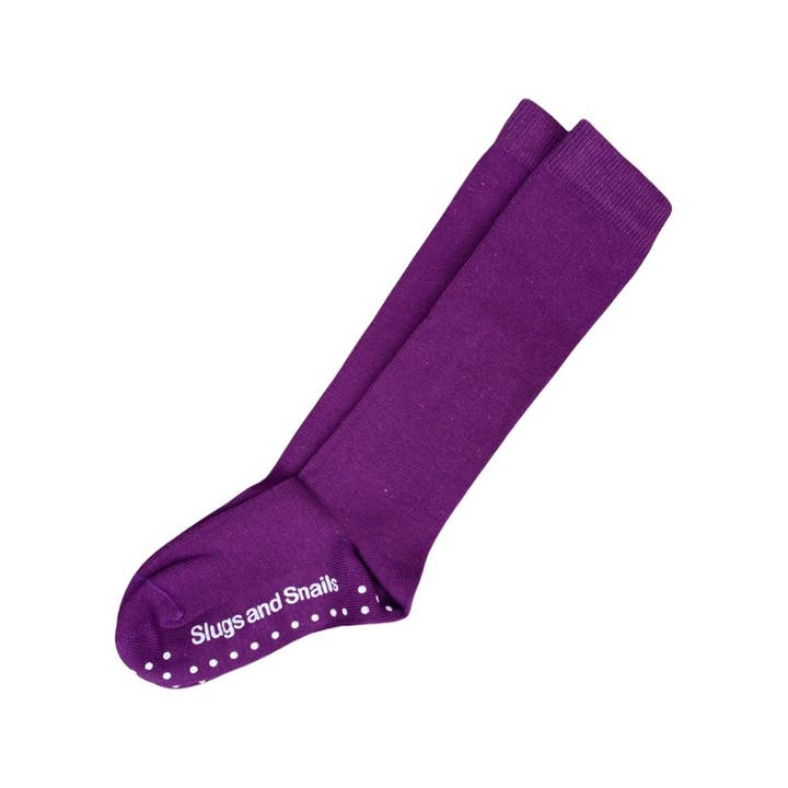 Slugs & Snails - Wholesale Socks - Kids - Block Colour Knee Socks - Rainbow - Amethyst Purple
