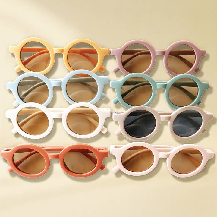 Mini Momo - Wholesale Sunglasses - Kids - Kid's Round Sunglasses Cute Retro Circle Frame Baby Eyewear 0