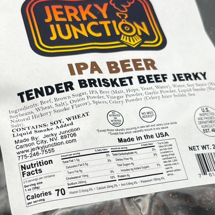Long Beach Exotic Jerky - Wholesale Jerky - IPA Beef Jerky by Jerky Junction