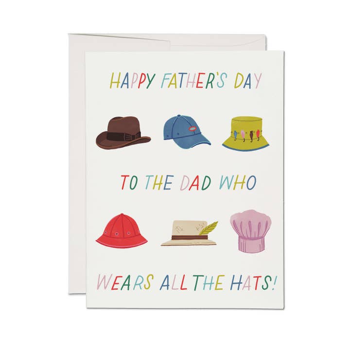 Red Cap Cards - Wholesale Father's Day Card - Lots of Hats greeting card
