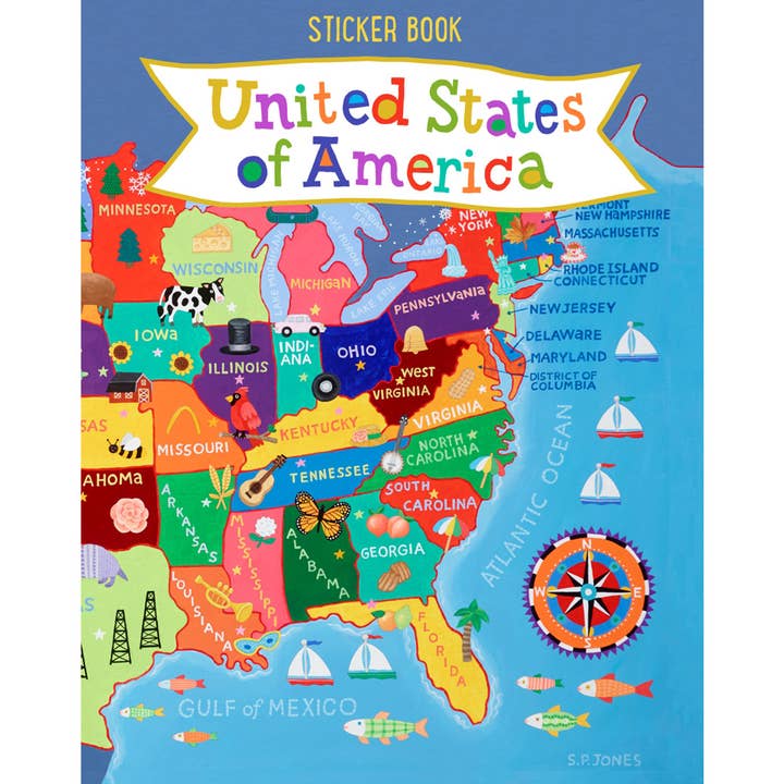 United States Kid's Sticker Book for wholesale by Waypoint Geographic