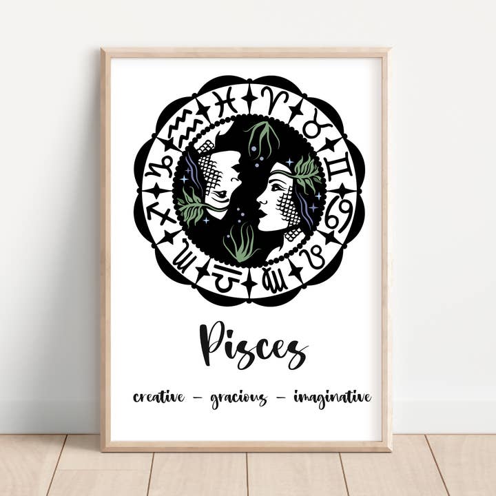 Fiskene Horoskop Plakat for engroshandel hos Brighter future apparel